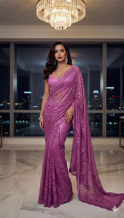 Chantiley Lace with Swarovski Crystals