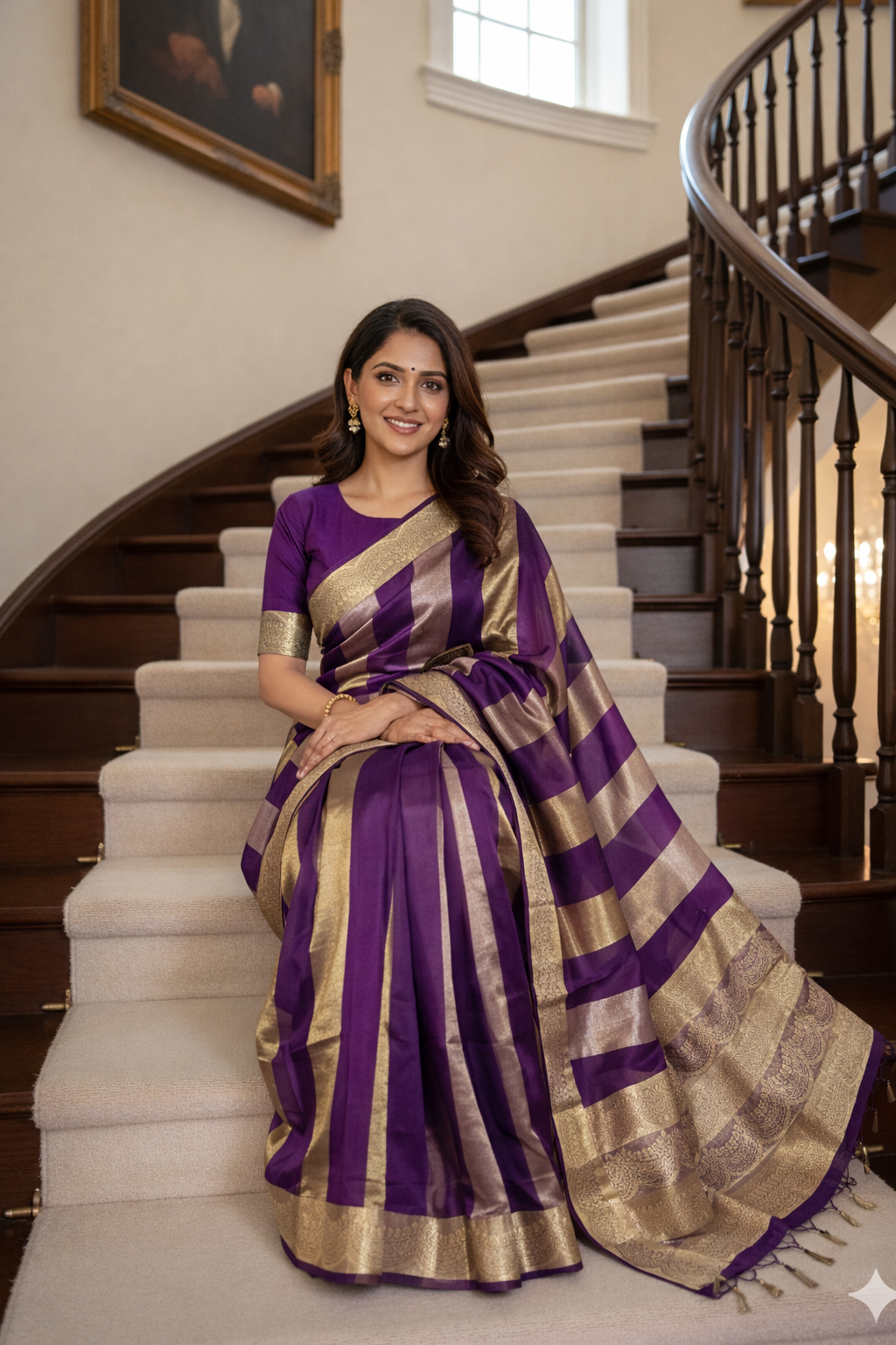 Nazakat – Kora by Tissue Banarasi Silk Saree with Gold & Silver Zari