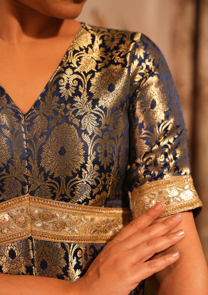 The Suvarna : Opulent Silk Jumpsuit