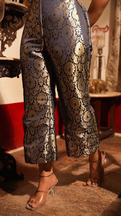 The Suvarna : Opulent Silk Jumpsuit