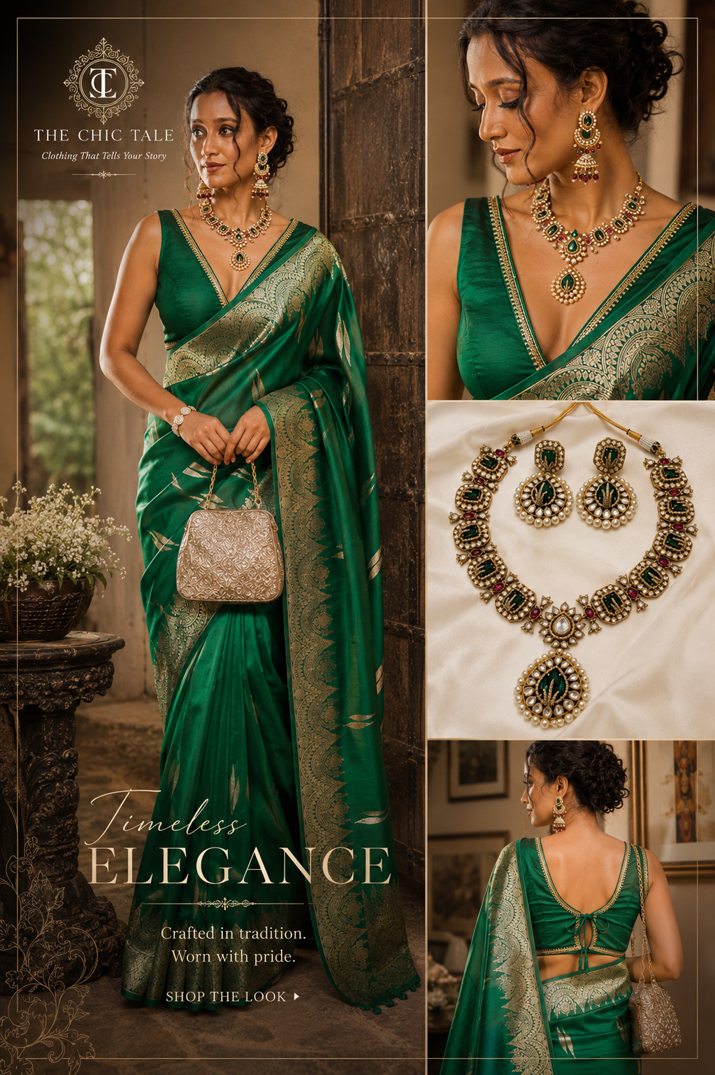 Polki Jewelry Set | Statement Necklace & Earrings | Bridal Jewelry | Indian Wedding Set