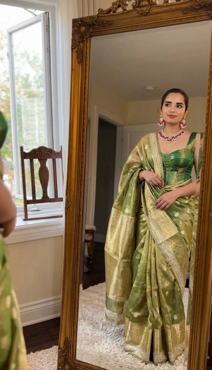 Banarasi Tissue Silk Saree with Gotta Patti - feather light elegance without the weight