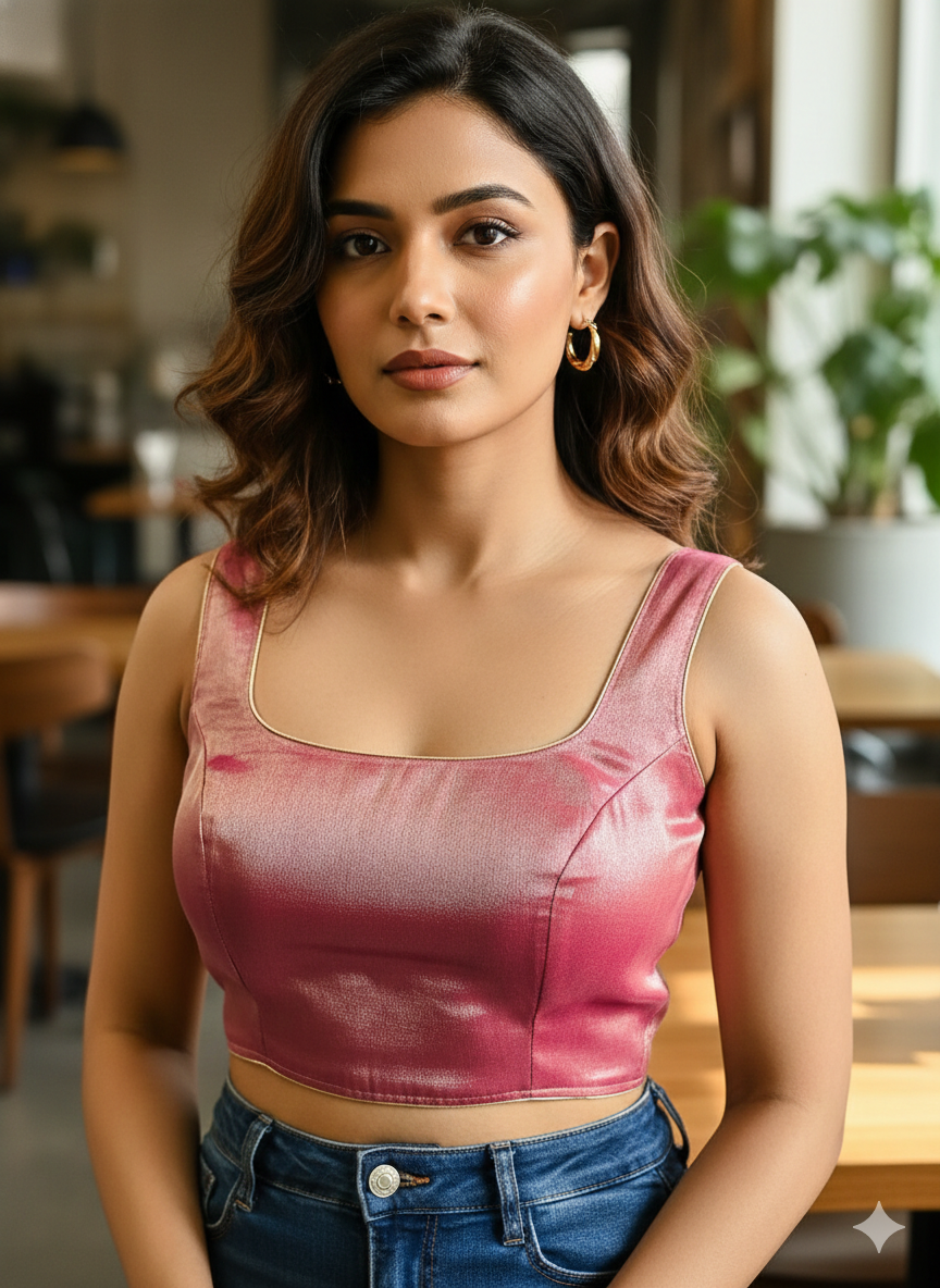 Saree Blouse Tissue Silk - Banarasi Blouses/ Top