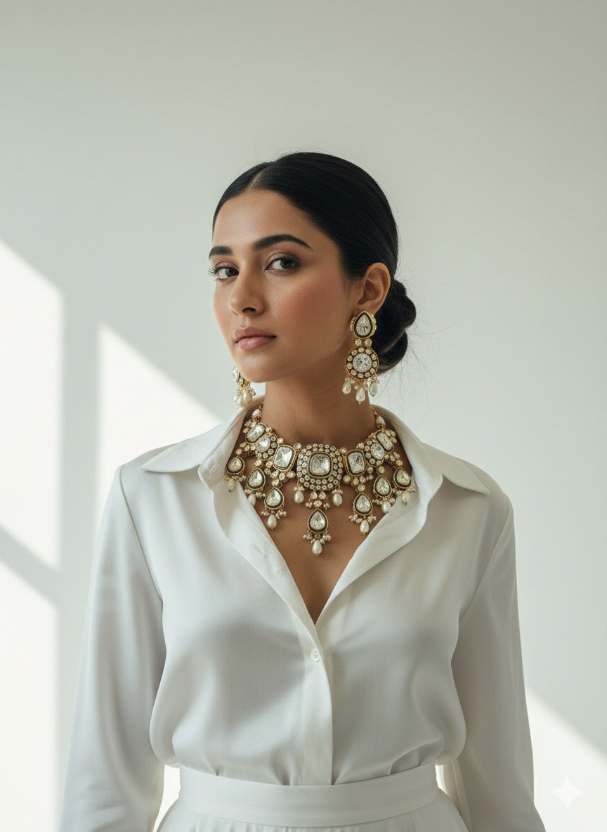 Simran Kundan Polki Necklace set