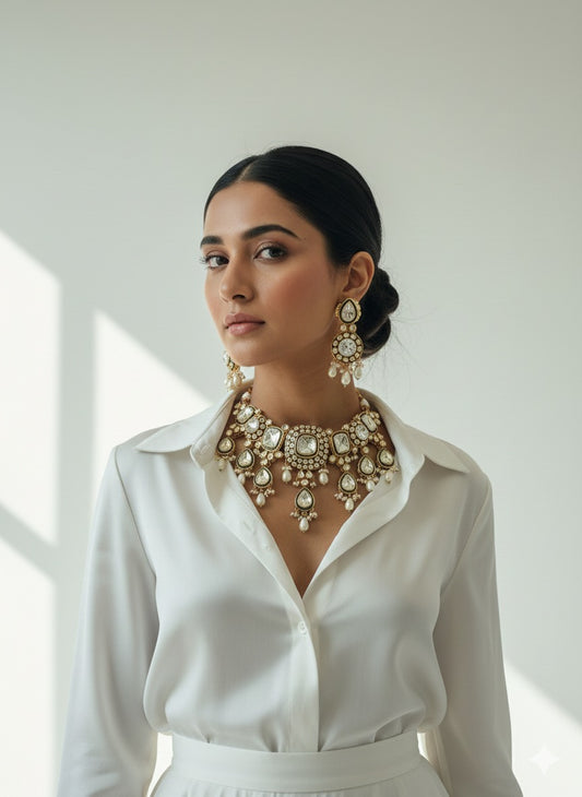 Simran Kundan Polki Necklace set