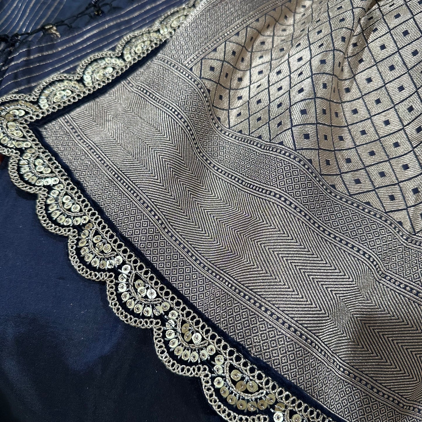 Tamana Bhatia Inspired Pure Katan Handwoven Banarasi Saree with Silk Mark