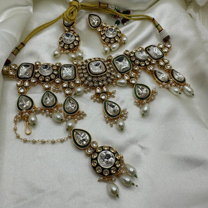 Simra Kundan Polki Necklace set