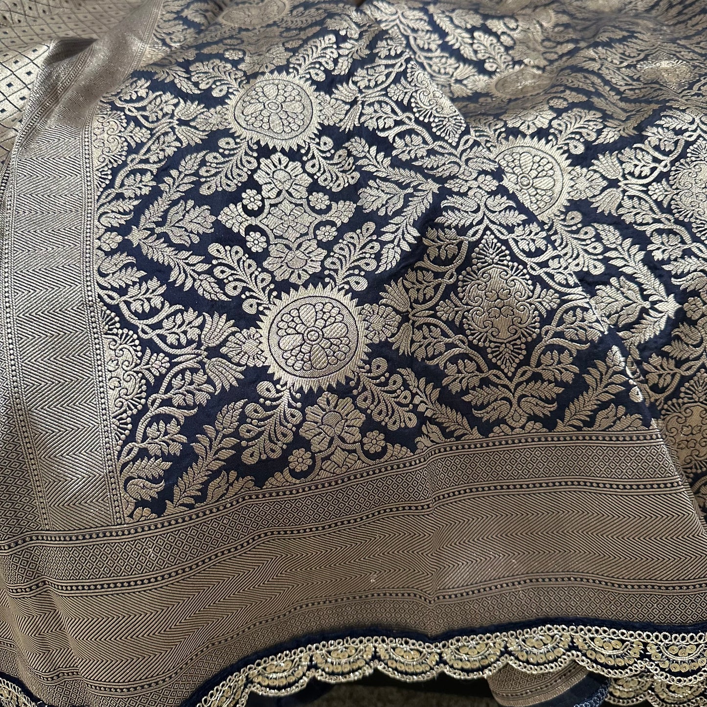 Tamana Bhatia Inspired Pure Katan Handwoven Banarasi Saree with Silk Mark