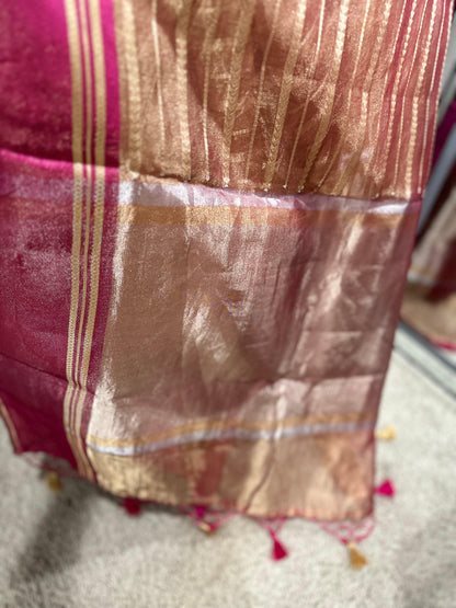 Kora by Tissue Silk Saree with Katan Silk Border