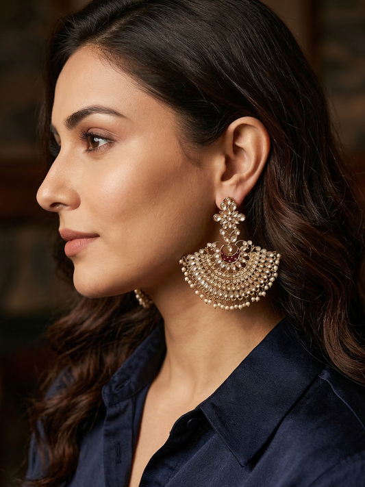 Deepika Padukone Meenakari Earrings