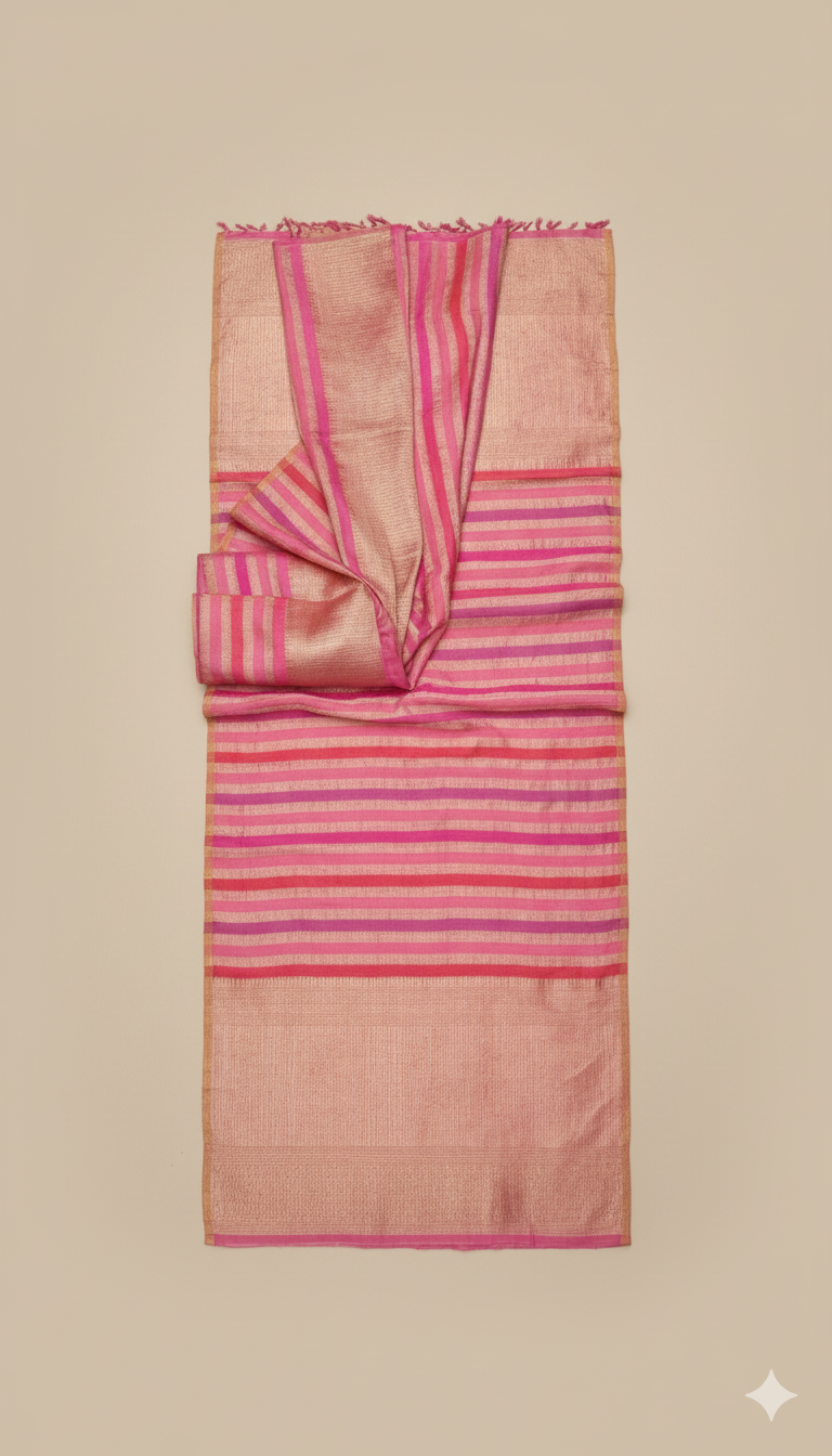 Nazm Crushed Tussar Georgette by Tissue Saree