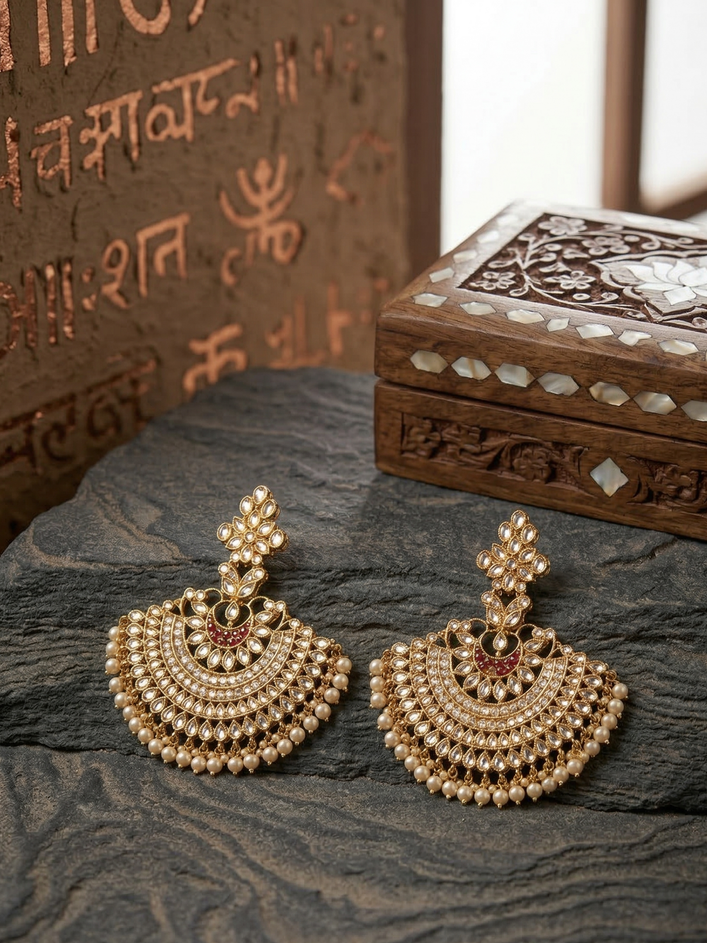 Deepika Padukone Meenakari Earrings