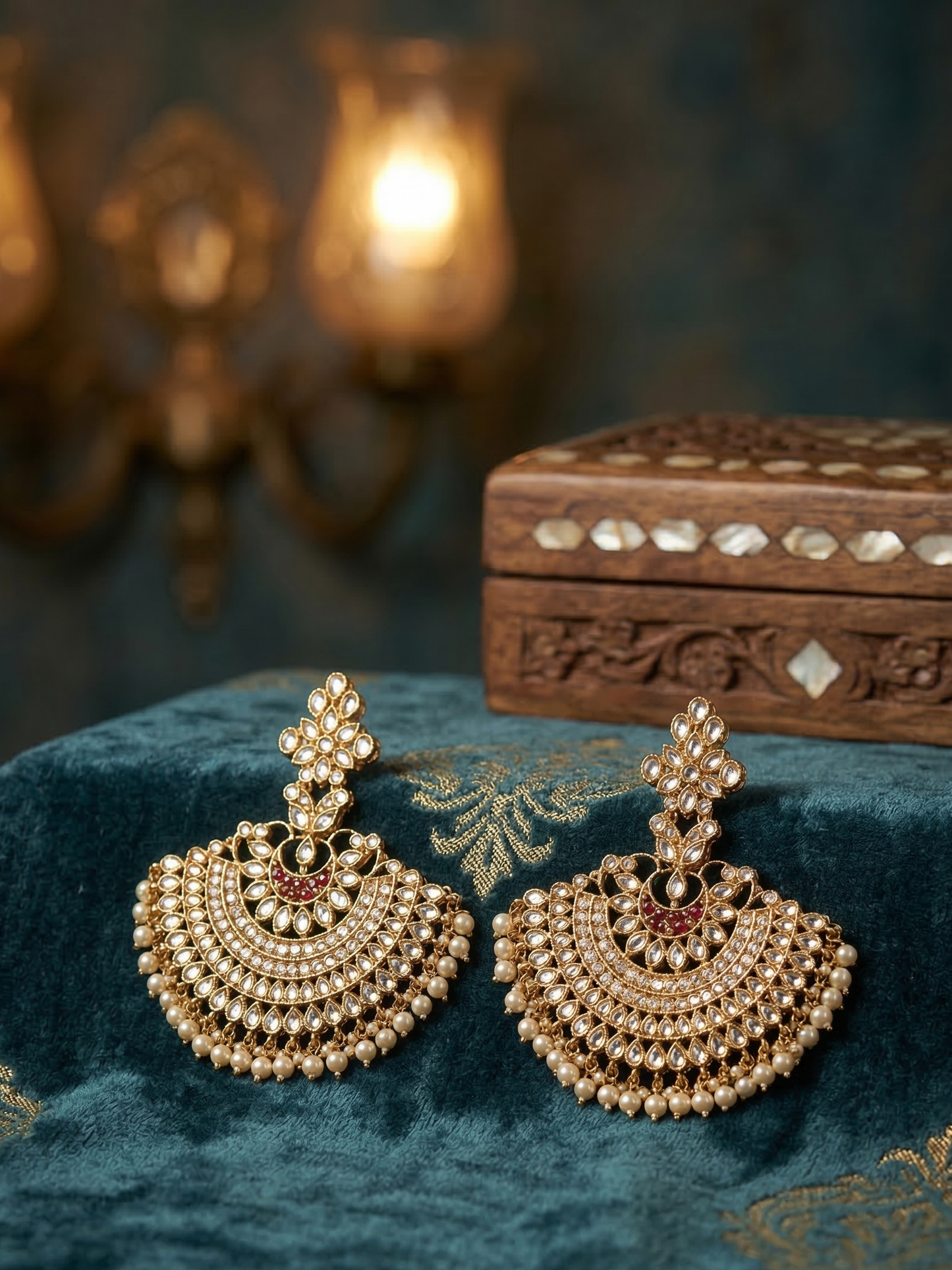 Deepika Padukone Meenakari Earrings