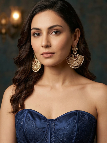 Deepika Padukone Meenakari Earrings