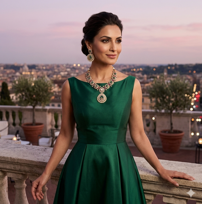 Polki Jewelry Set | Statement Necklace & Earrings | Bridal Jewelry | Indian Wedding Set