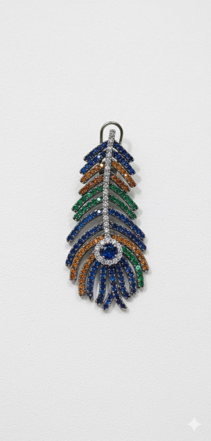 Mayura Grace – Peacock Inspired Crystal Earrings