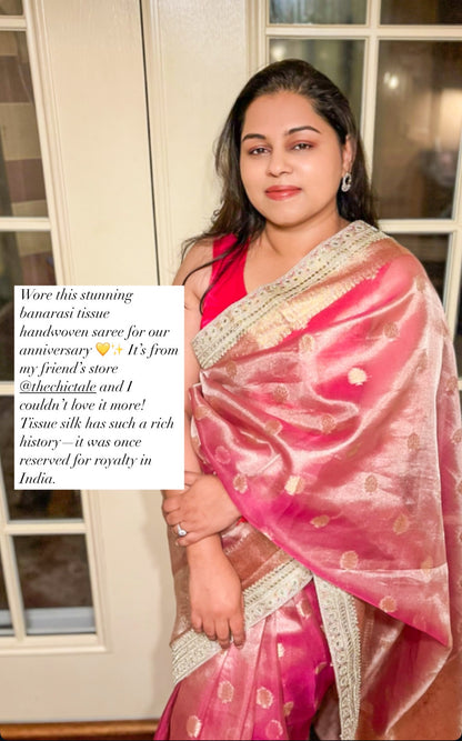 Banarasi Tissue Silk Saree with Gotta Patti - feather light elegance without the weight