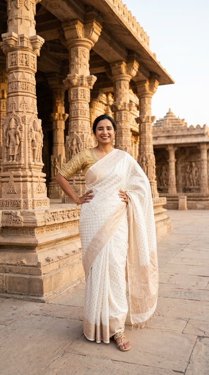 Banarasi Crepe Silk Saree | Custom Color Available | Elegant Zari Silk Saree