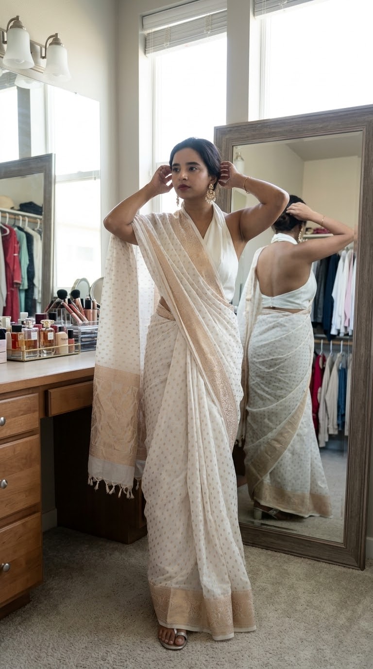 Banarasi Crepe Silk Saree | Custom Color Available | Elegant Zari Silk Saree