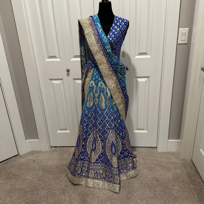 Banarasi Banadhini Georgette Lehanga - Made to order