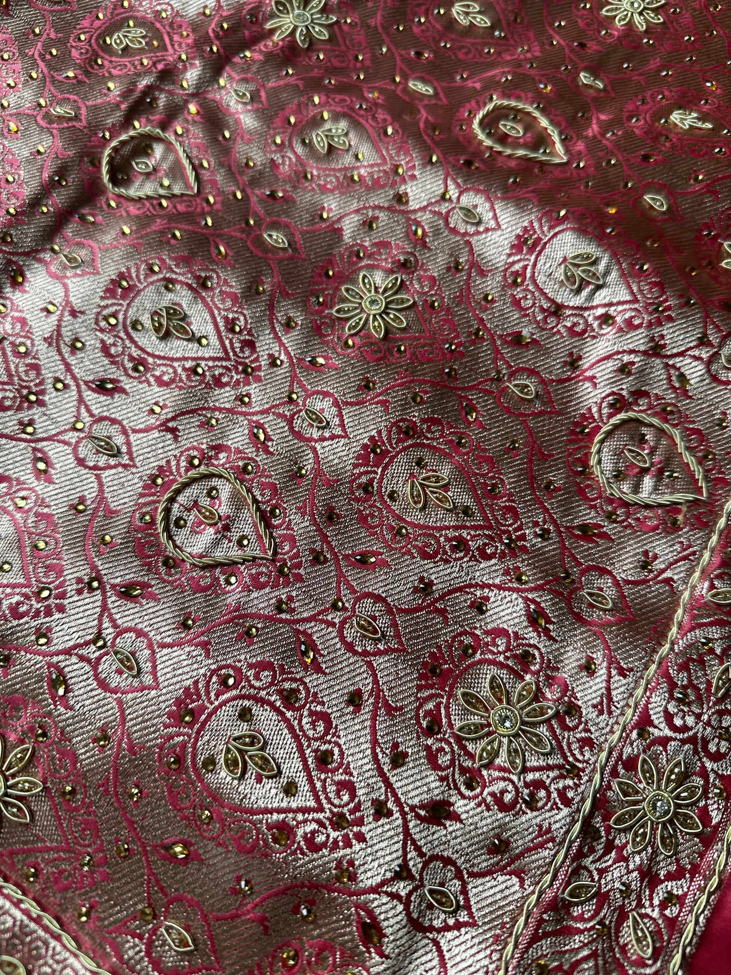 Roohani – Katan Silk Saree with Zardozi & Stone Work