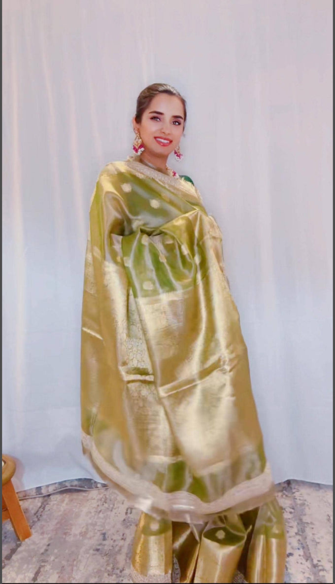 Banarasi Tissue Silk Saree with Gotta Patti - feather light elegance without the weight