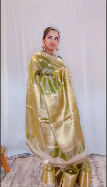 Banarasi Tissue Silk Saree with Gotta Patti - feather light elegance without the weight