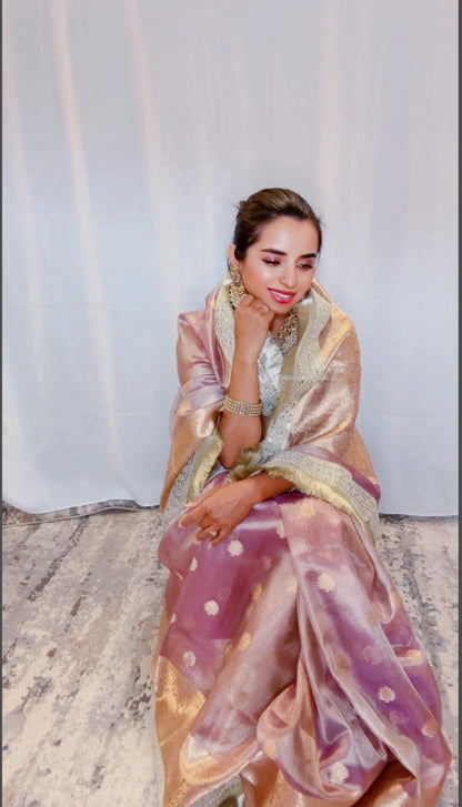 Banarasi Tissue Silk Saree with Gotta Patti - feather light elegance without the weight