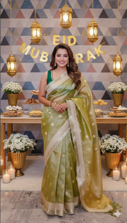 Banarasi Tissue Silk Saree with Gotta Patti - feather light elegance without the weight