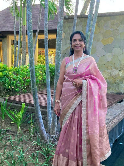 Banarasi Tissue Silk Saree with Gotta Patti - feather light elegance without the weight