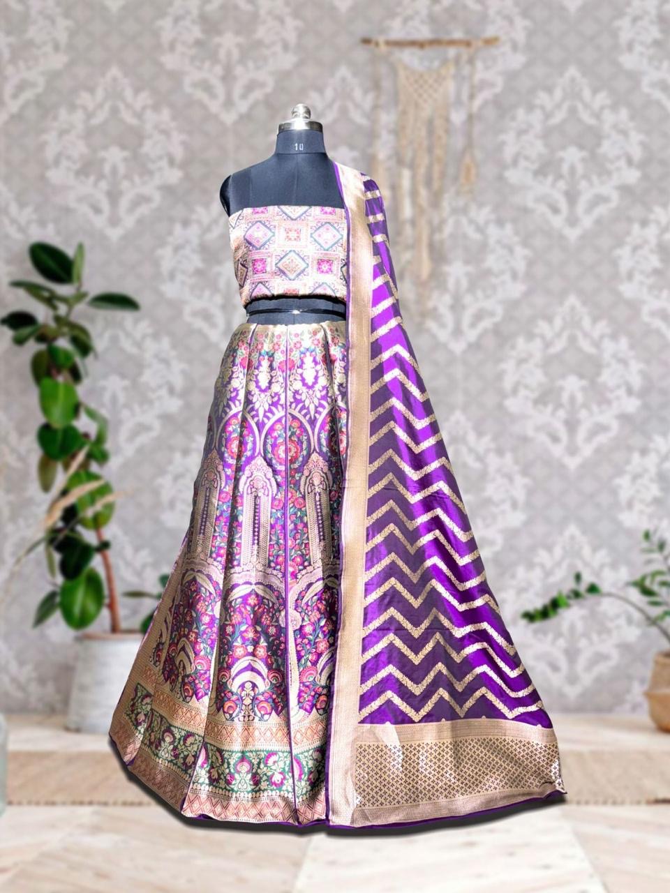 Banarasi Tilfi Handwoven Katan Silk Lehanga