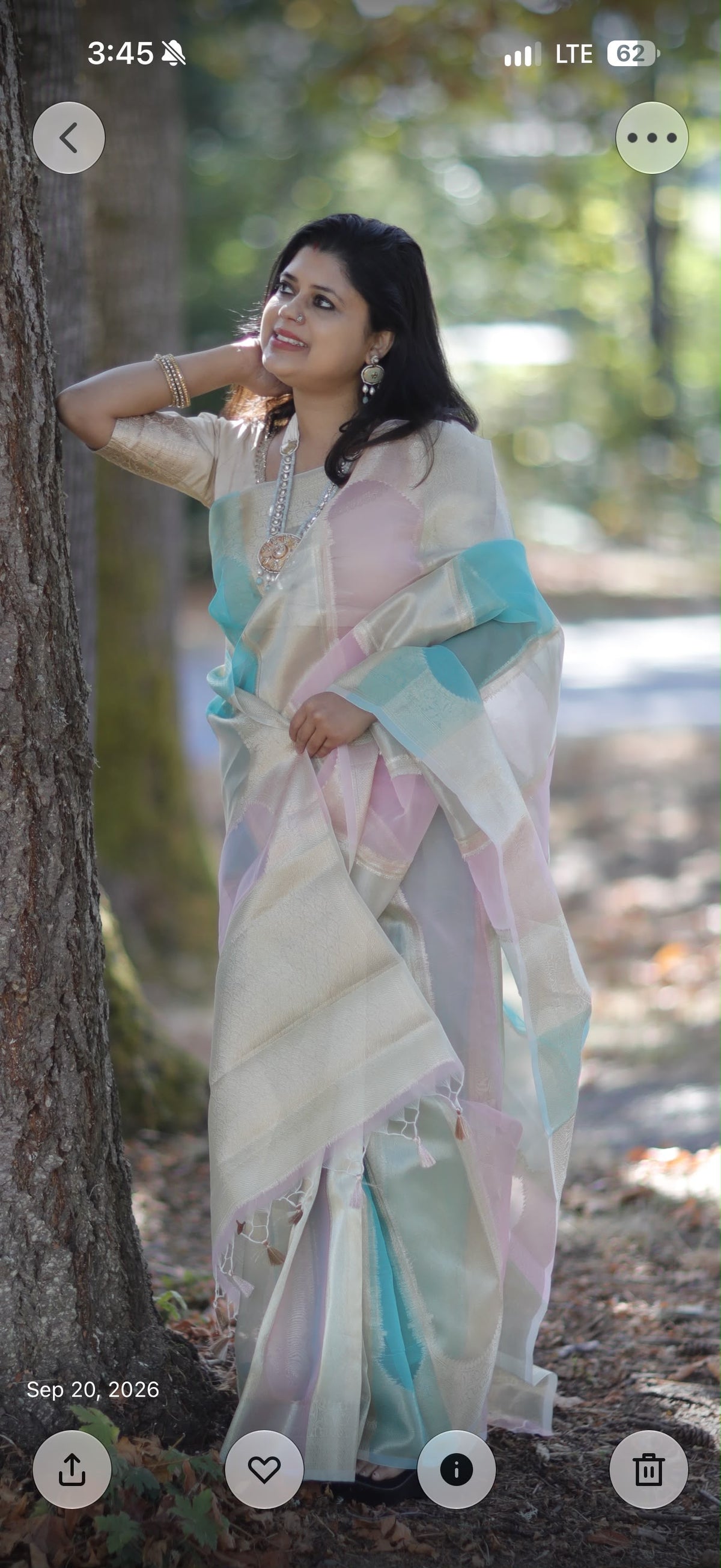 Rangkart Banarasi Tissue Silk Saree with blouse fabric