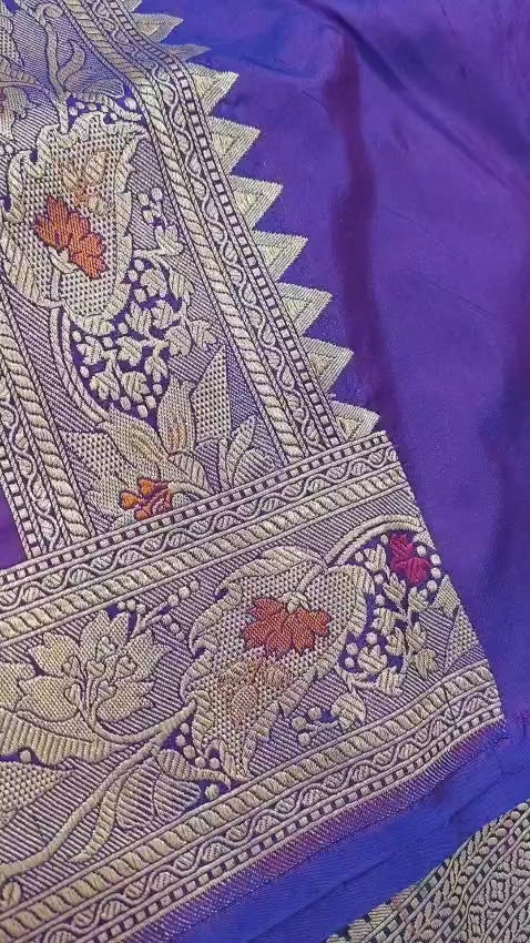 Rangkart Banarasi Shikargah Pure Mulberry Katan Silk Saree