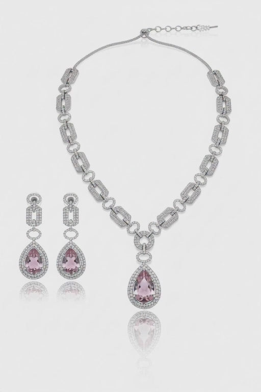 Blush Royale Statement Set — Anti-Tarnish, Premium Shine, Teardrop Elegance